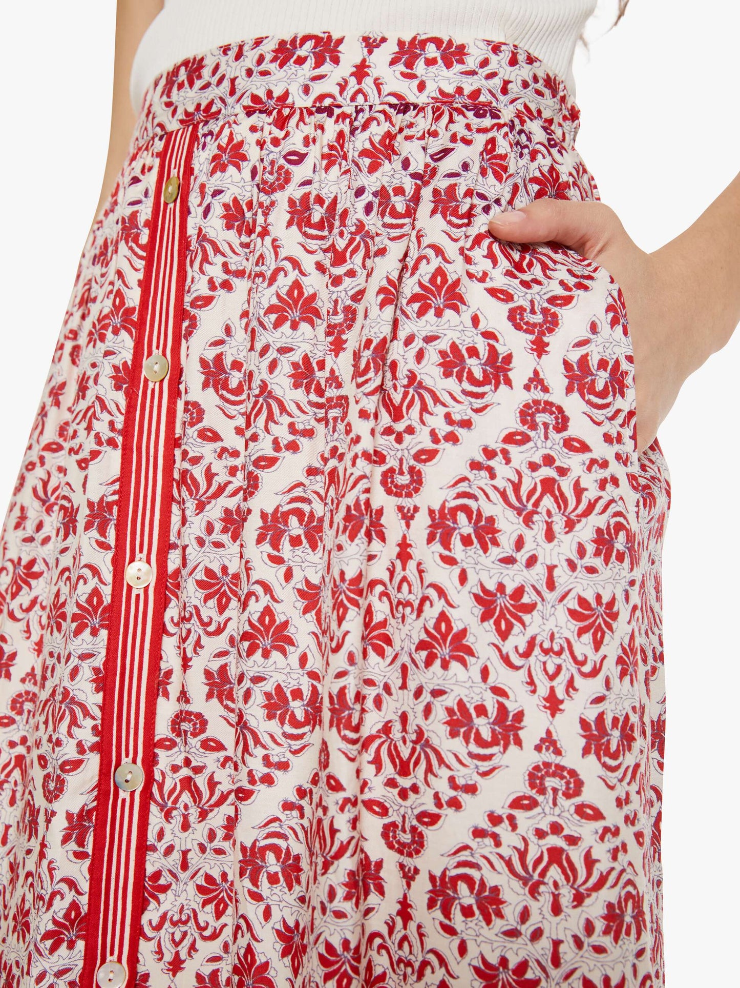 Mother Denim XiRENA Taryn Skirt CRUSHBERRY