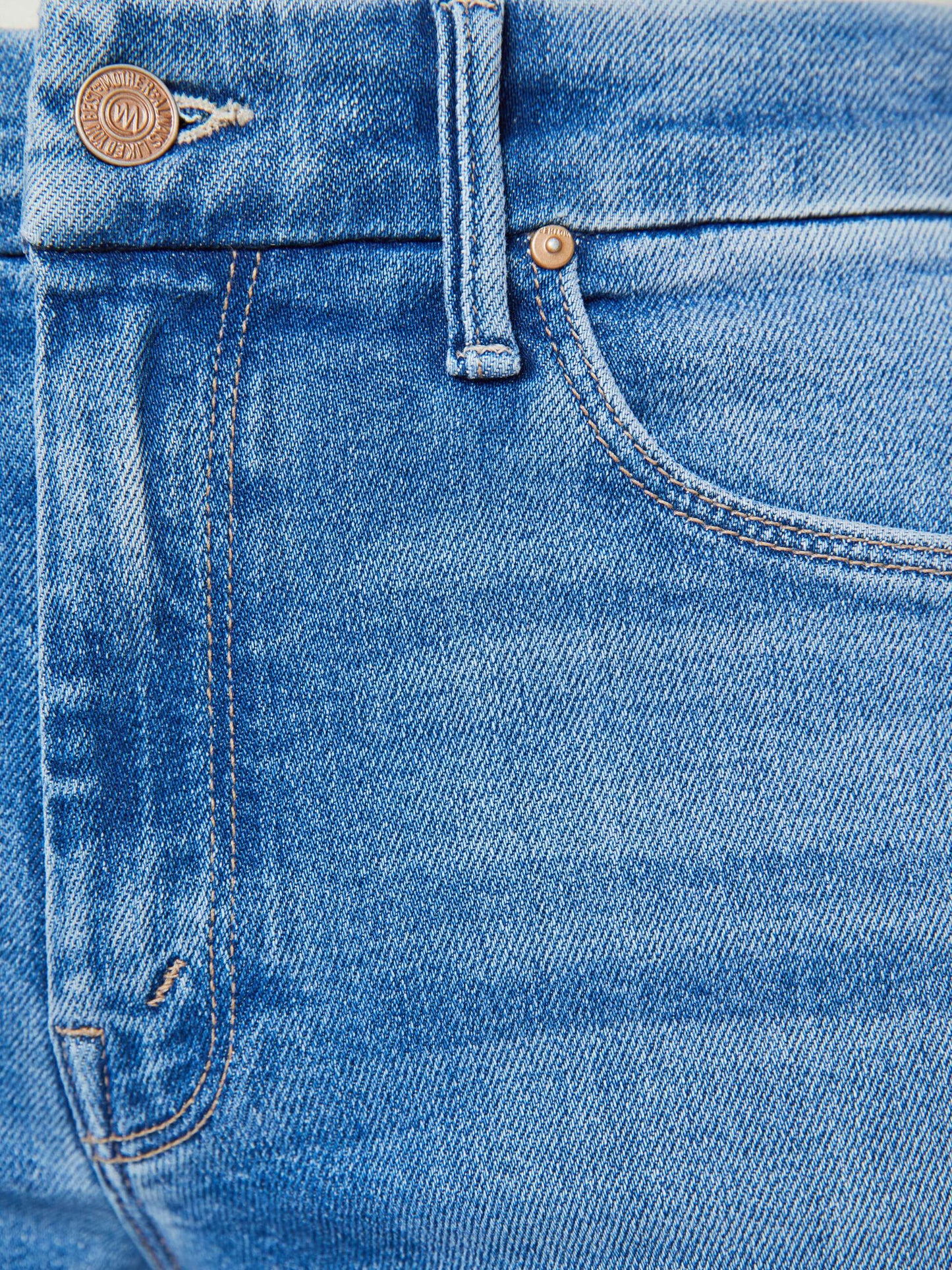 Mother Denim PETITES The Lil Roller Fray Blue (Medium)