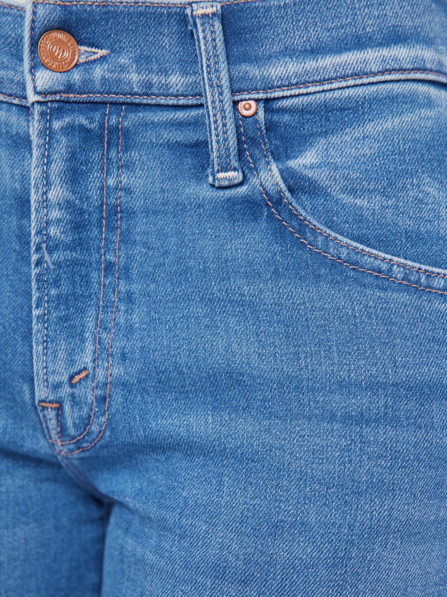 Mother Denim PETITES The Lil Mid Rise Rambler Zip Ankle Blue (Medium)