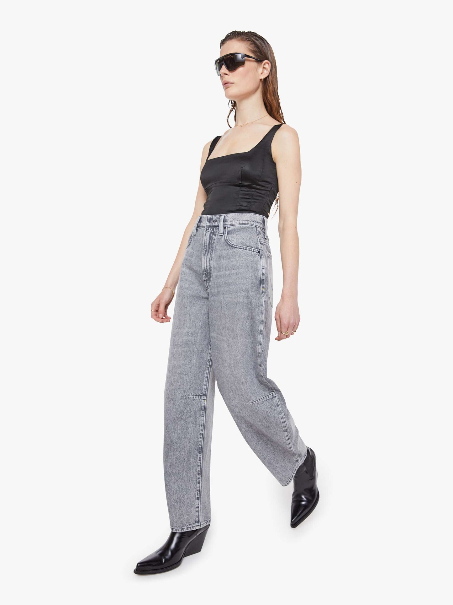 Mother Denim SNACKS! The Pony Keg Ankle Grey