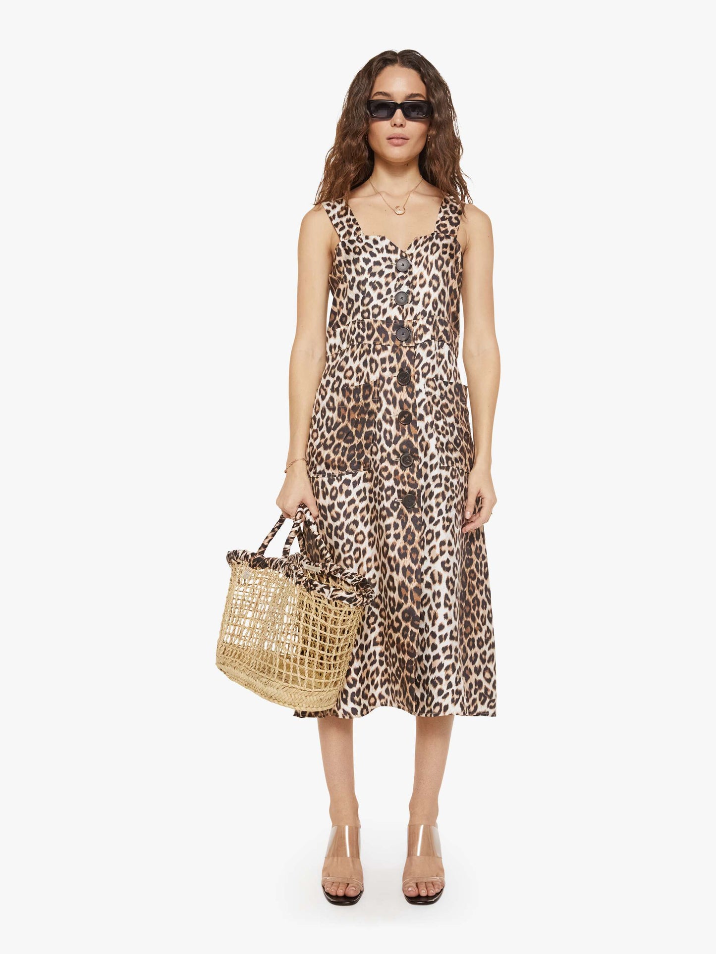 Mother Denim La Prestic Ouiston Panier Ajoure Bag PANTHERE