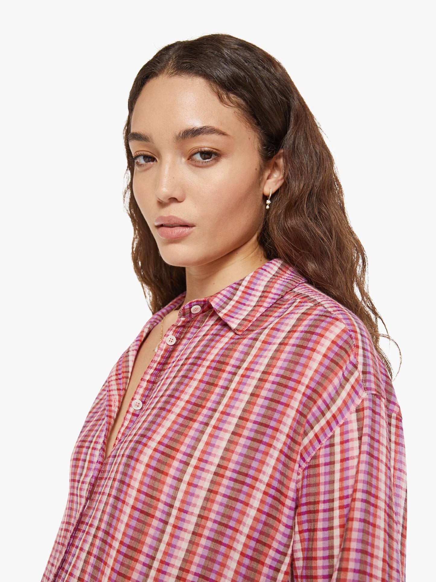 Mother Denim XiRENA Jace Shirt RUBY QUARTZ