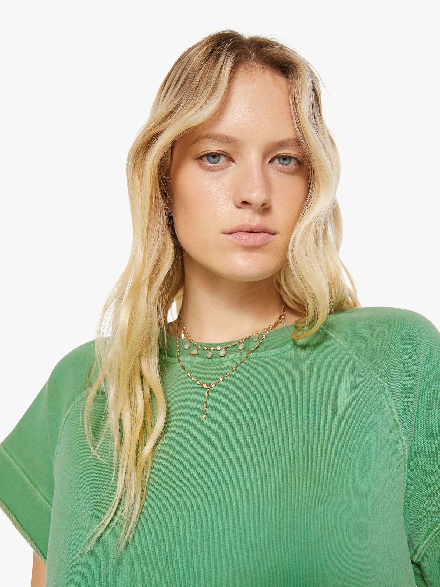 Mother Denim XiRENA Callie Sweatshirt ALOE GREEN