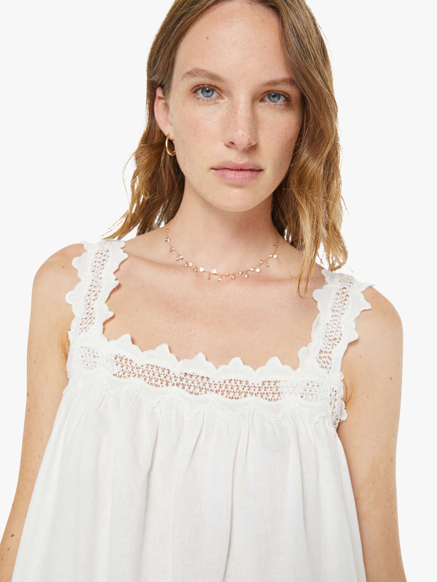 Mother Denim The Lullaby Maxi White
