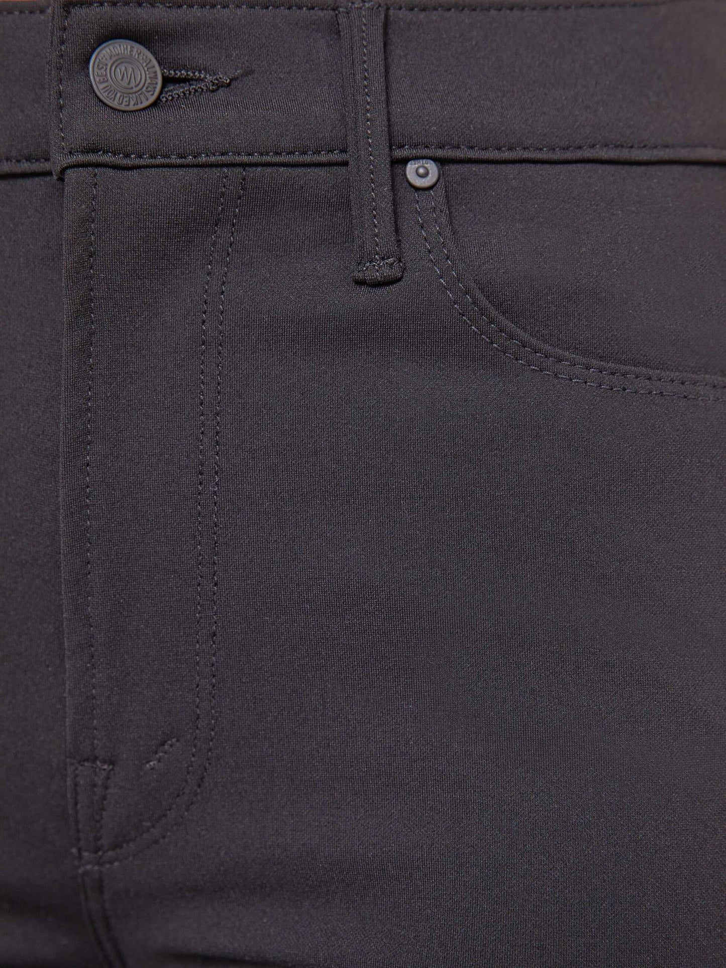 Mother Denim High Waisted Runaway Black