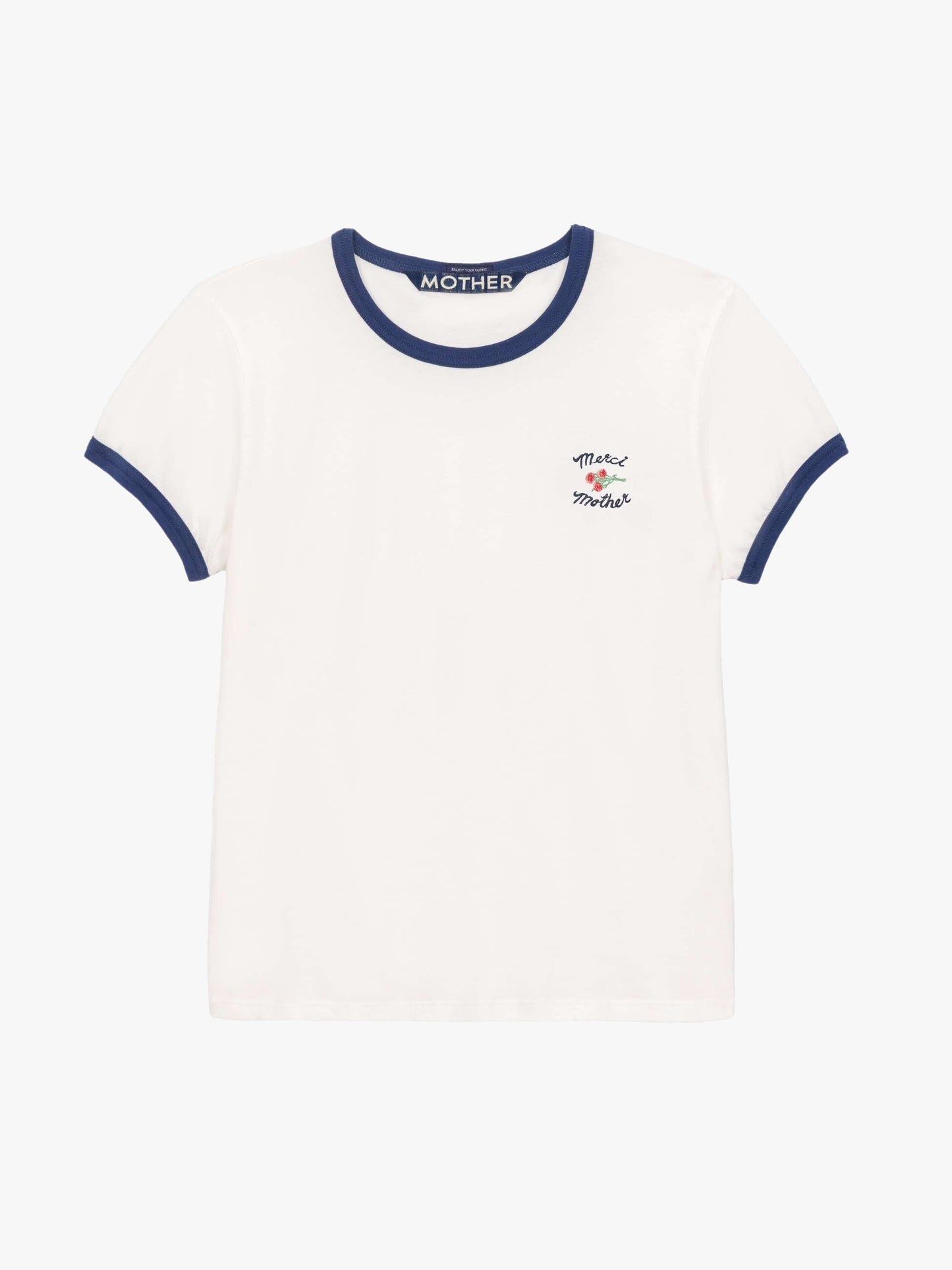 Mother Denim Merci x MOTHER The Lil' Goodie Ringer White