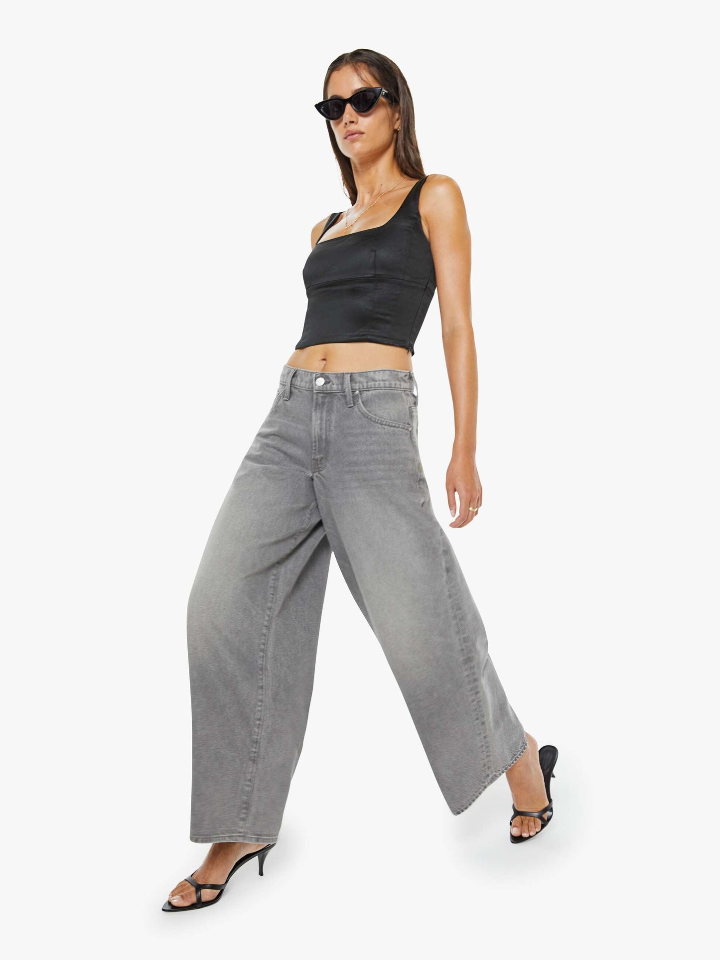 Mother Denim The Half Square Antique White