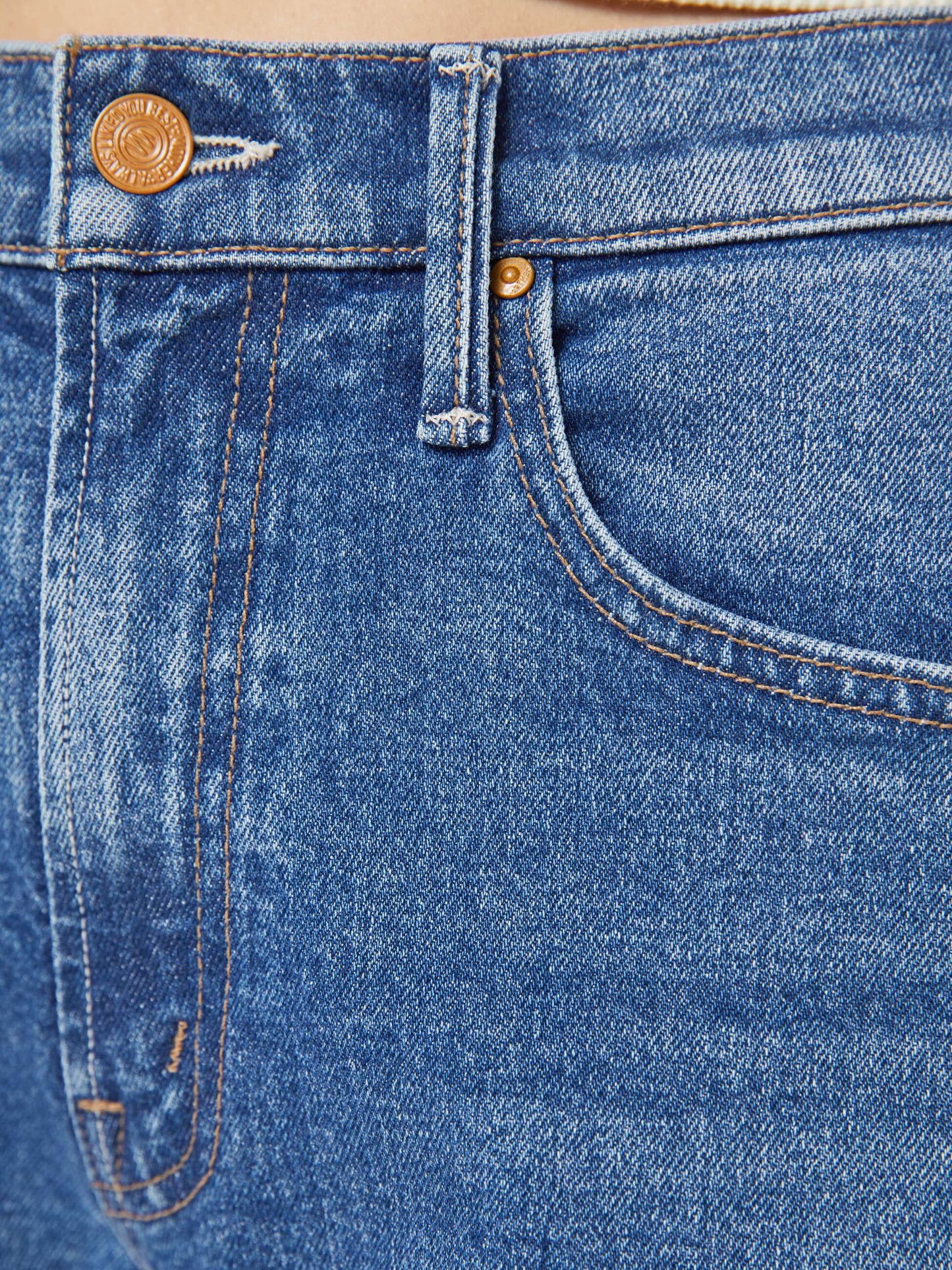 Mother Denim Eterne Cropped V-Neck Sweatshirt Beige (Khaki)