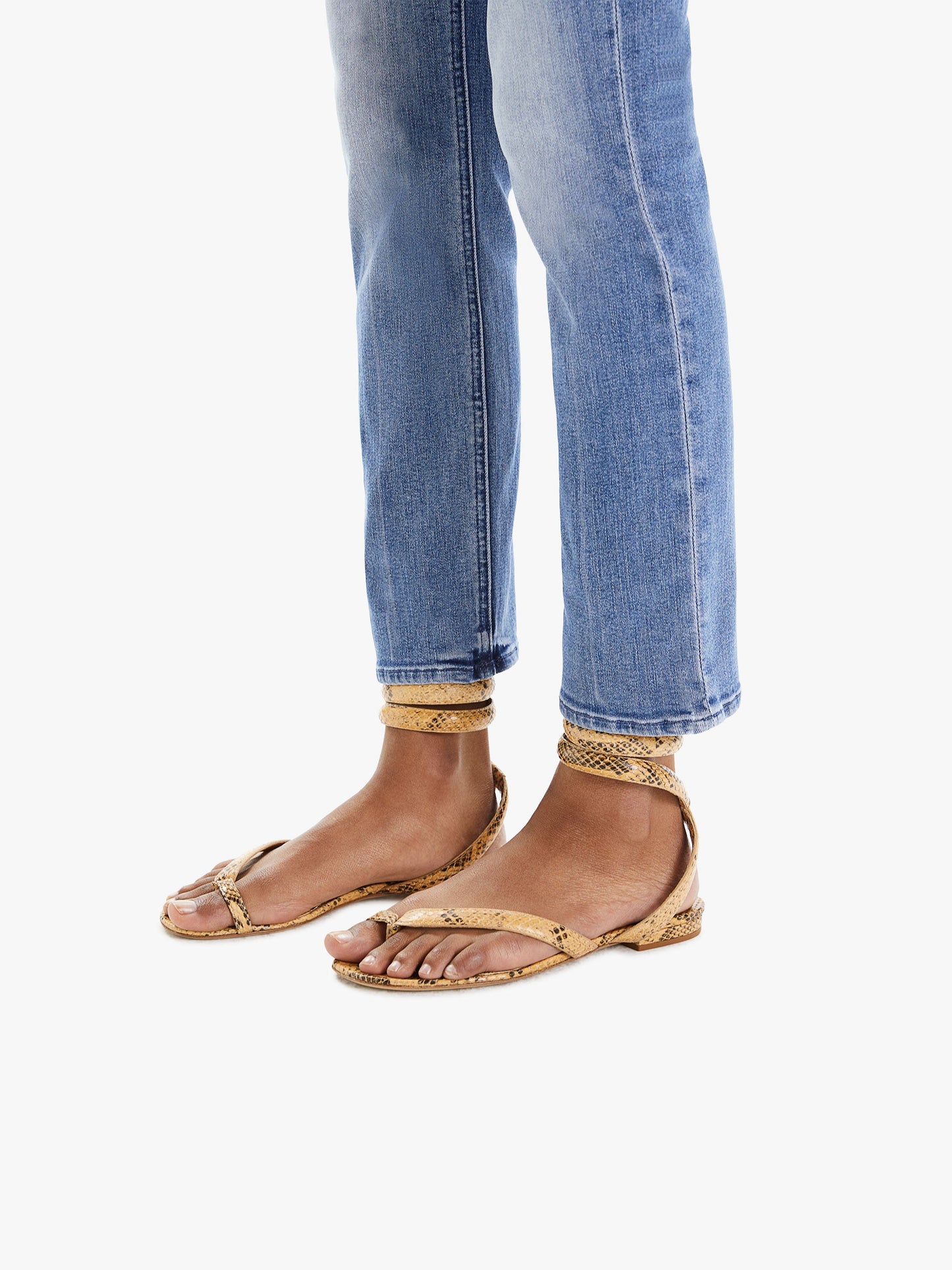 Mother Denim THE MID RISE DAZZLER ANKLE WE THE ANIMALS Medium Blue