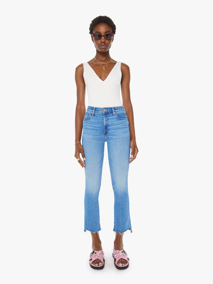Mother Denim The Insider Crop Step Fray Blue (Medium)