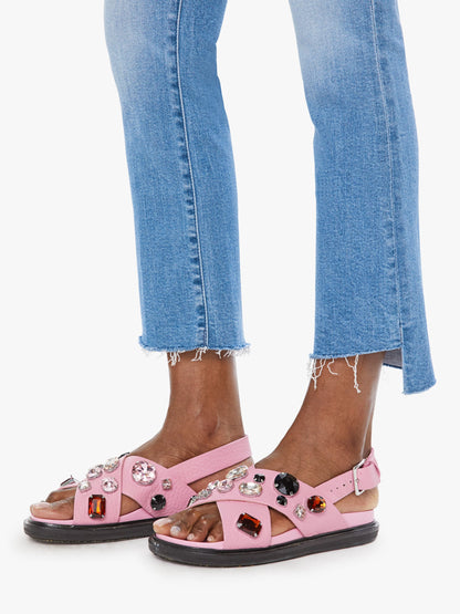 Mother Denim The Insider Crop Step Fray Blue (Medium)