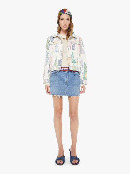 Mother Denim The Ditcher Mini Fray Heads Or Tails