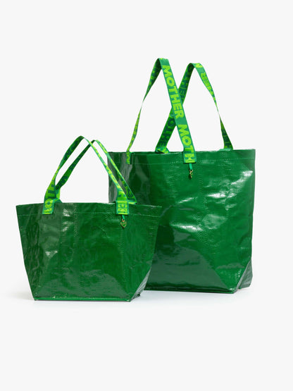 Mother Denim The Shopping Bag Duo KELLY GREEN