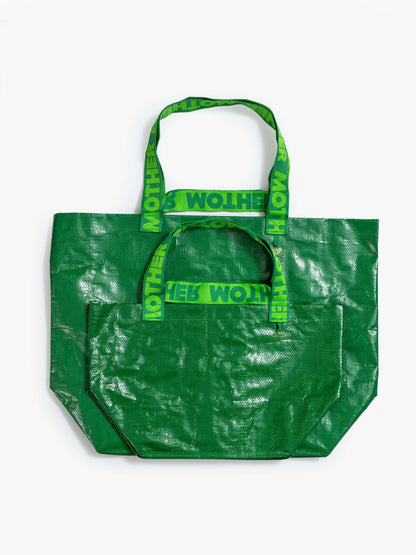 Mother Denim The Shopping Bag Duo KELLY GREEN
