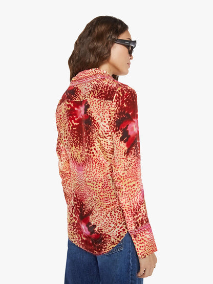 Mother Denim Maria Cher Aiden Shirt WILD PINK