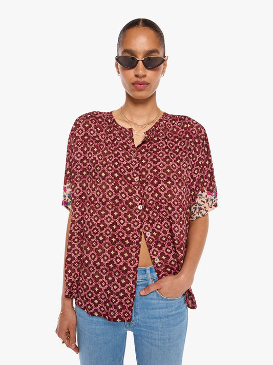 Mother Denim Natalie Martin Violet Top MOSAIC SPICE