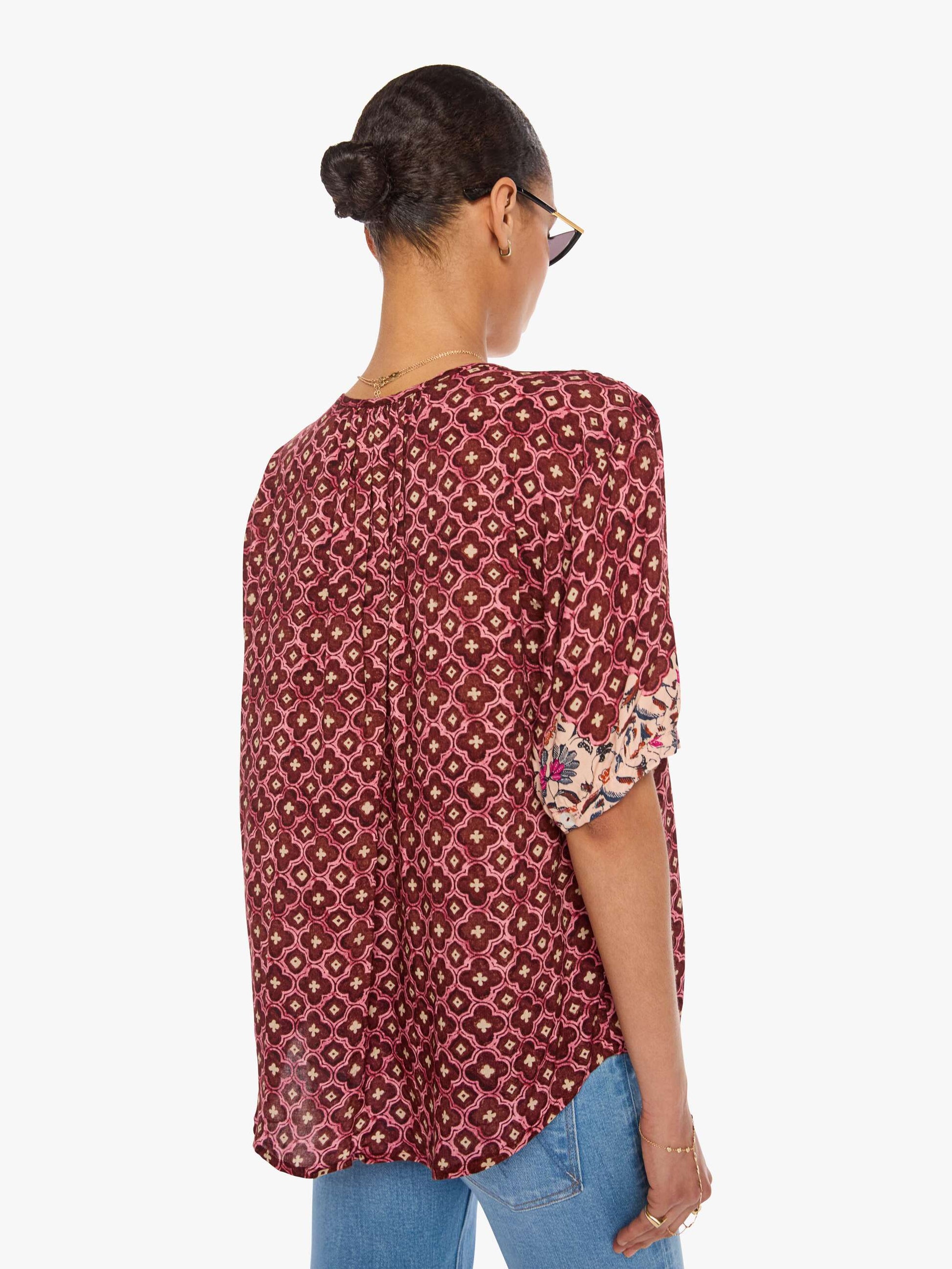 Mother Denim Natalie Martin Violet Top MOSAIC SPICE