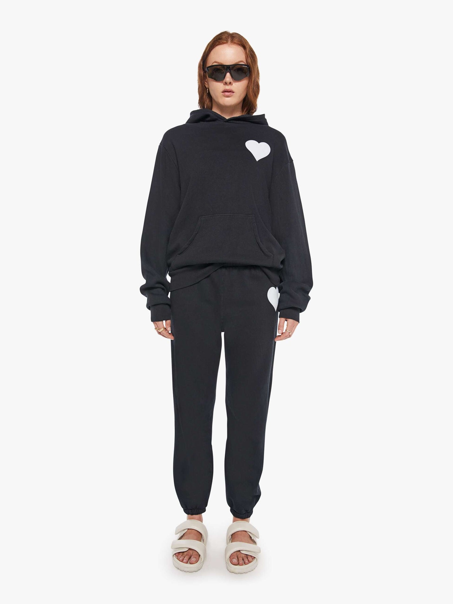 Mother Denim SPRWMN Heart Hoodie Black