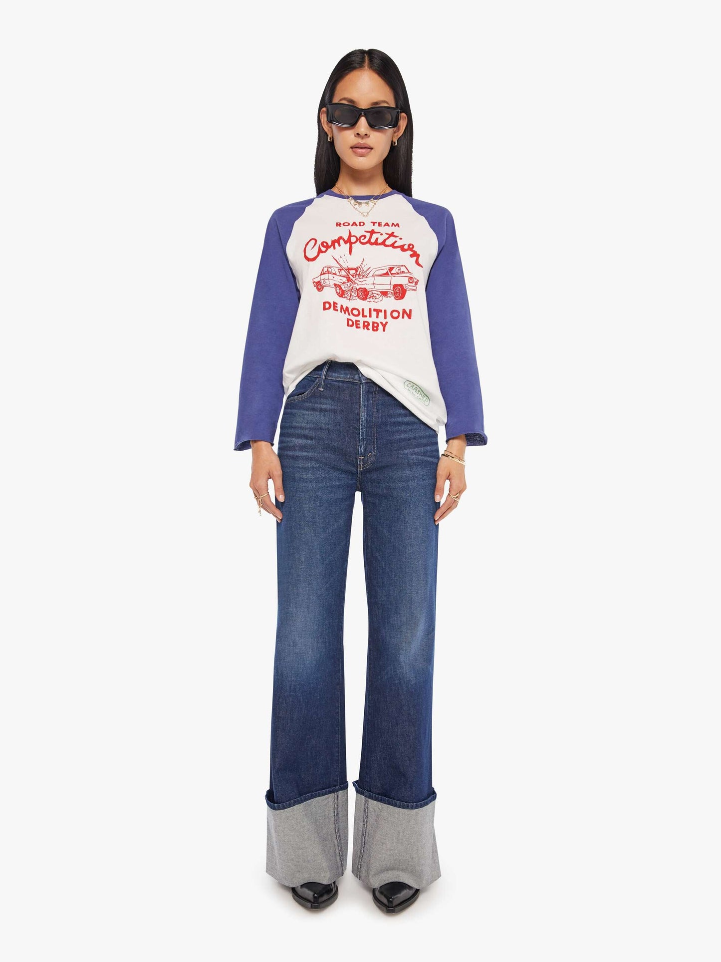 Mother Denim The Slugger 3Qtr Fray Road Team