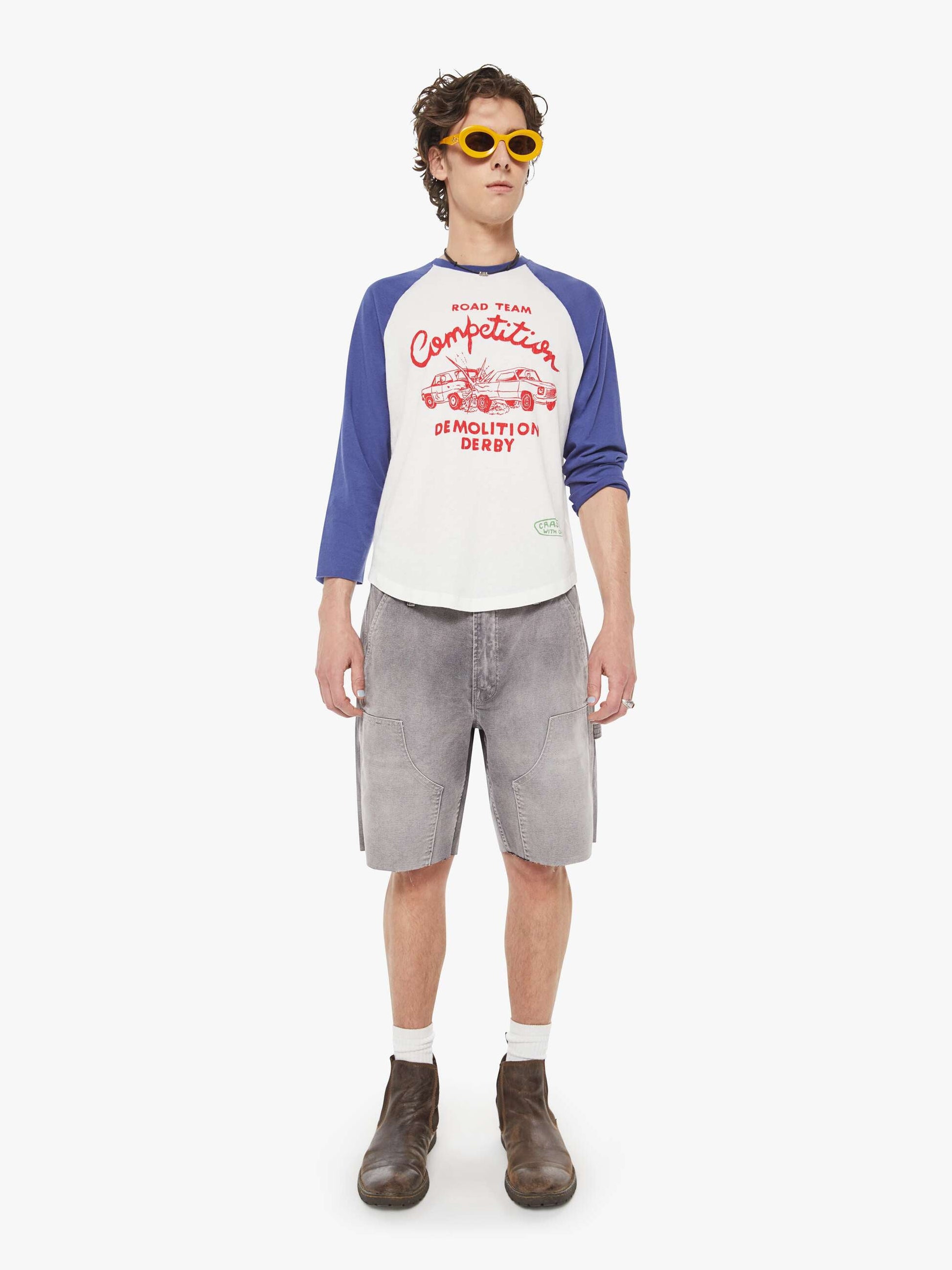 Mother Denim The Slugger 3Qtr Fray Road Team