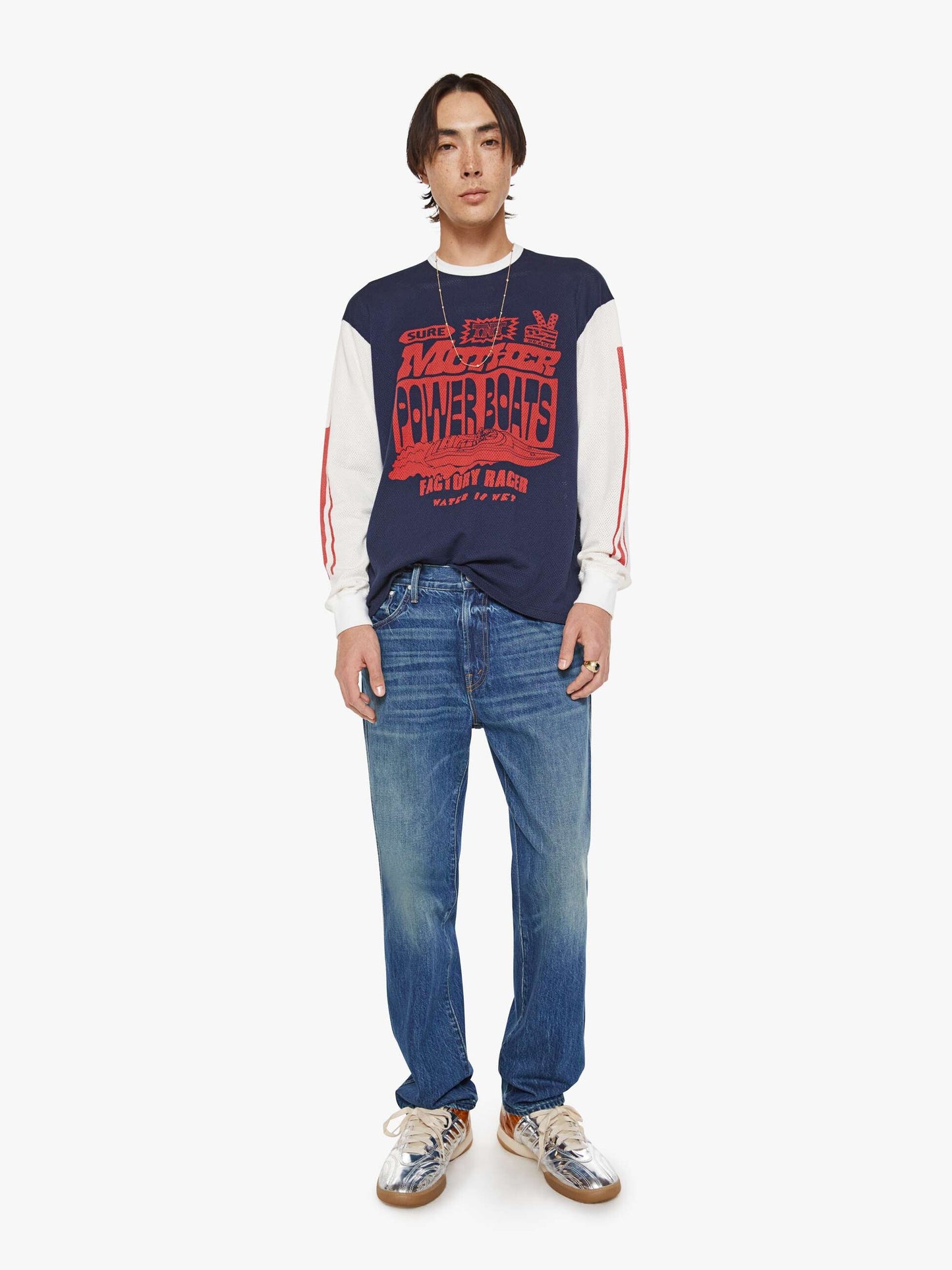 Mother Denim The Long Sleeve Lowdown Blue (Navy)
