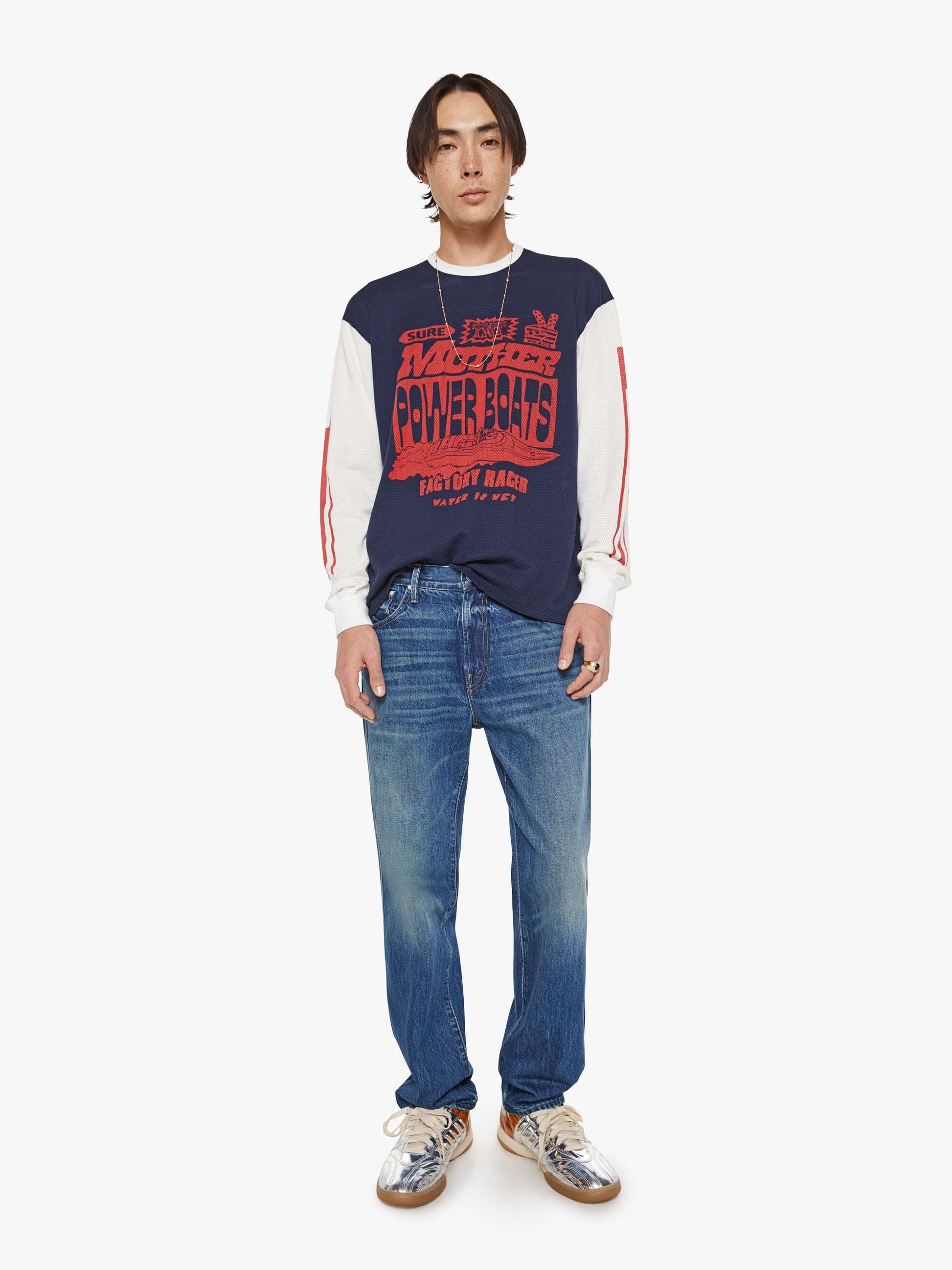 Mother Denim The Long Sleeve Lowdown Blue (Navy)