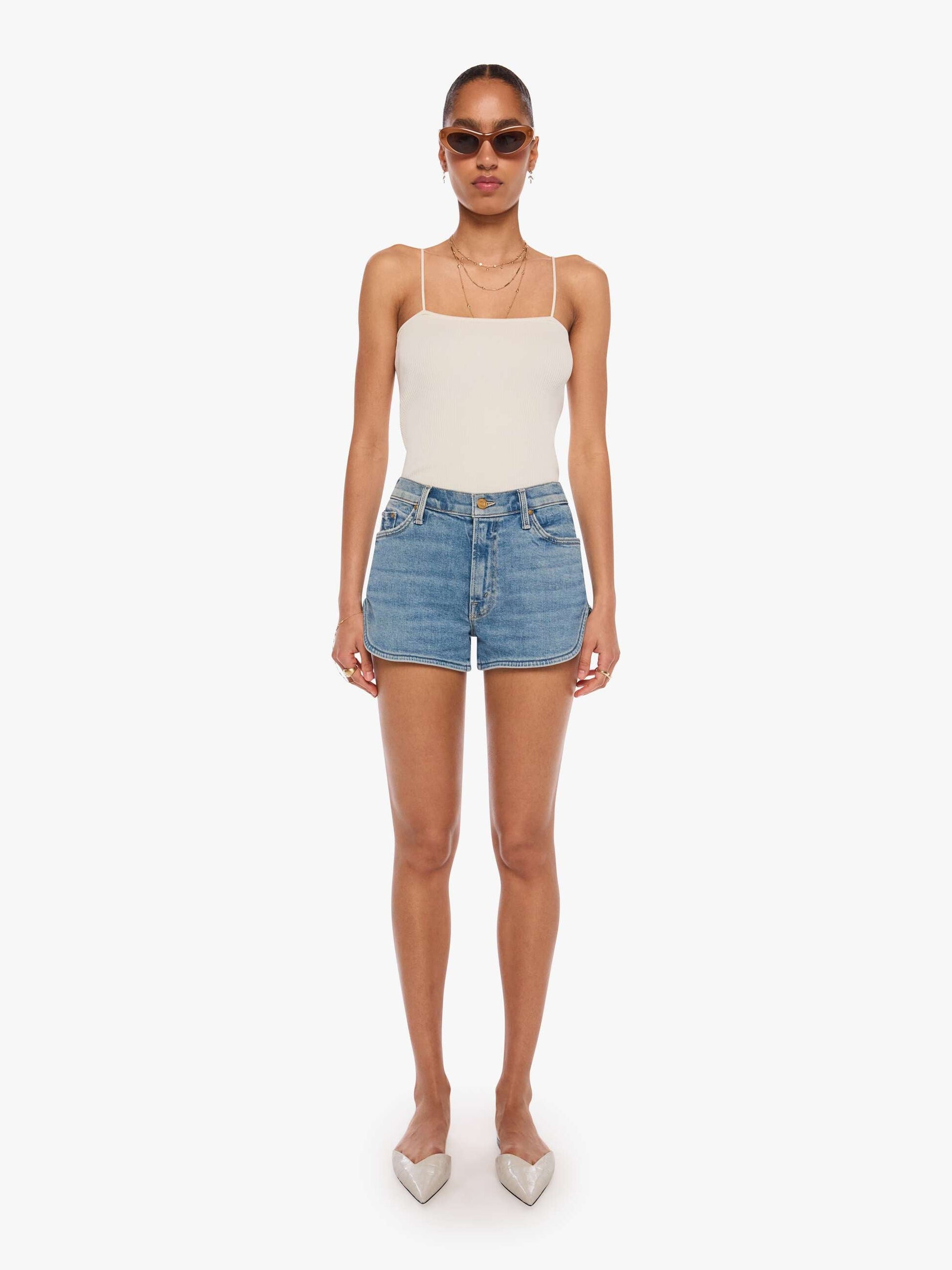 Mother Denim The Tomcat Matinee Short Glow Up
