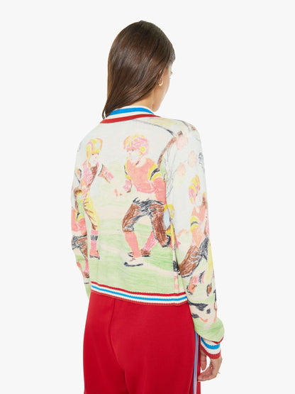Mother Denim The Slim Raquette Cardigan Scramble