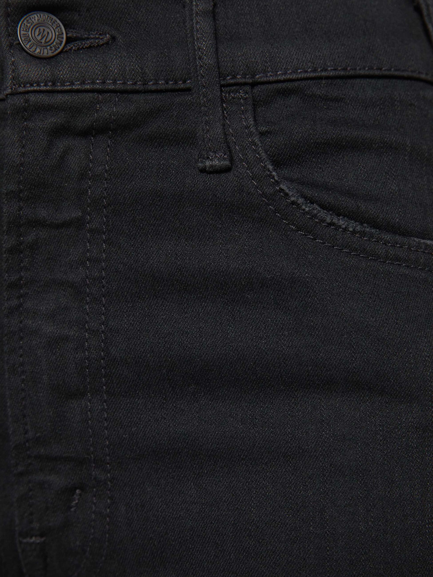 Mother Denim PETITES The Lil Hustler Ankle Fray Black