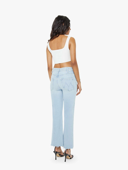 Mother Denim PETITES The Lil Hustler Ankle Fray Blue (Light-Pastel)