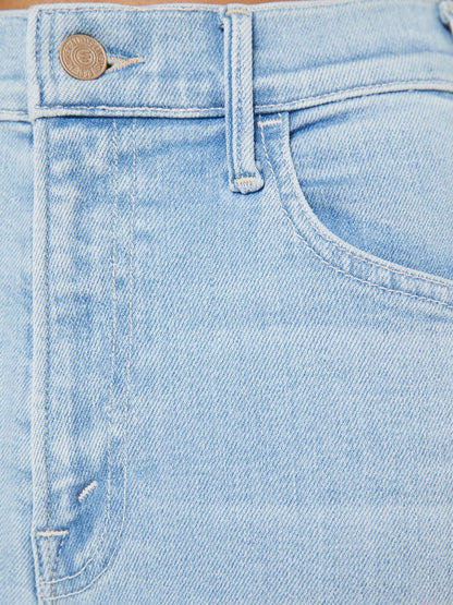 Mother Denim PETITES The Lil Hustler Ankle Fray Blue (Light-Pastel)