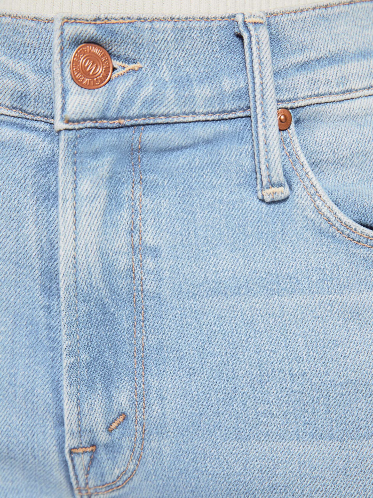 Mother Denim PETITES The Lil Mid Rise Dazzler Ankle Fray Blue (Medium)