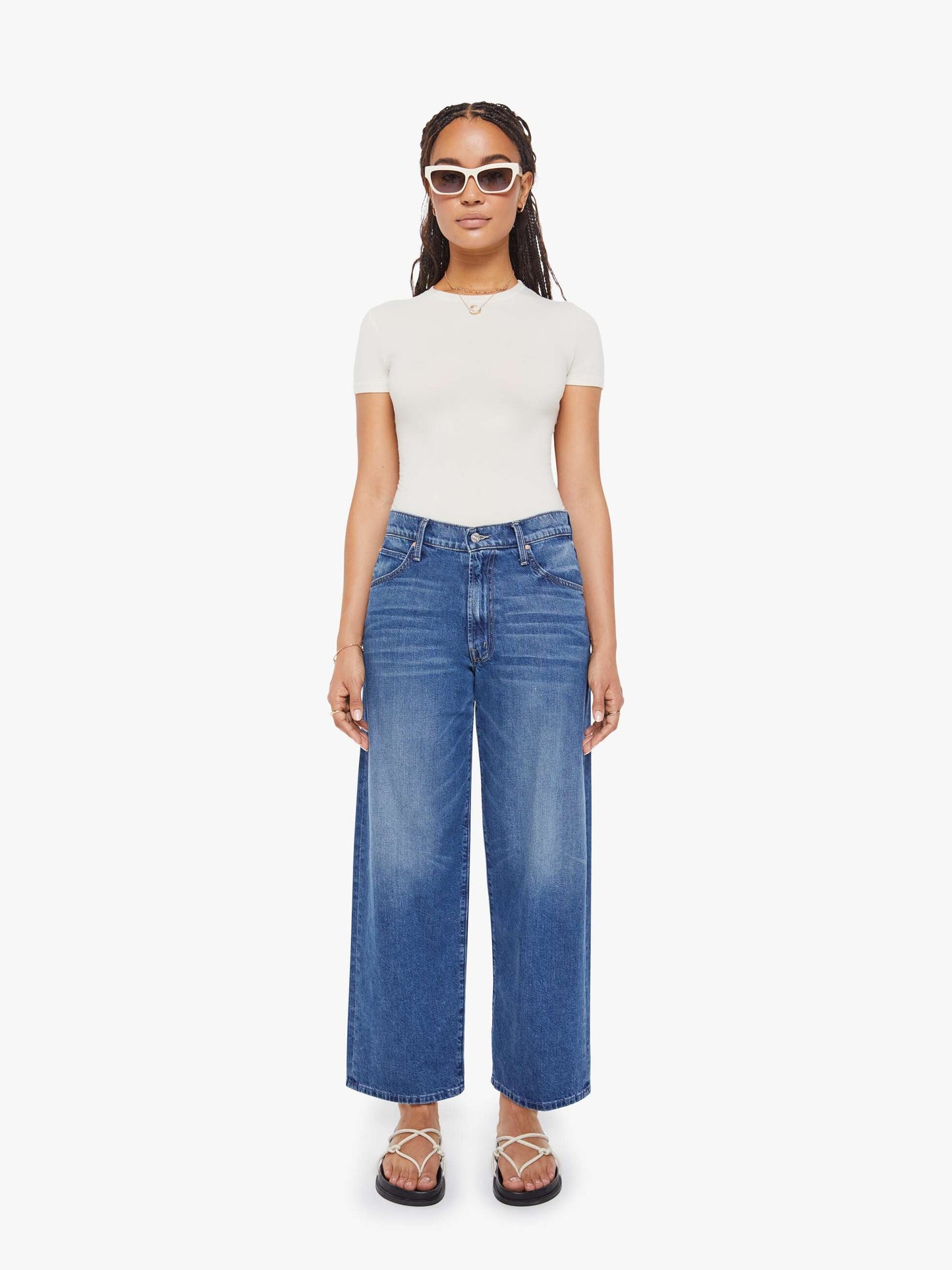Mother Denim PETITES The Lil Delinquent Nerdy Blue (Medium)