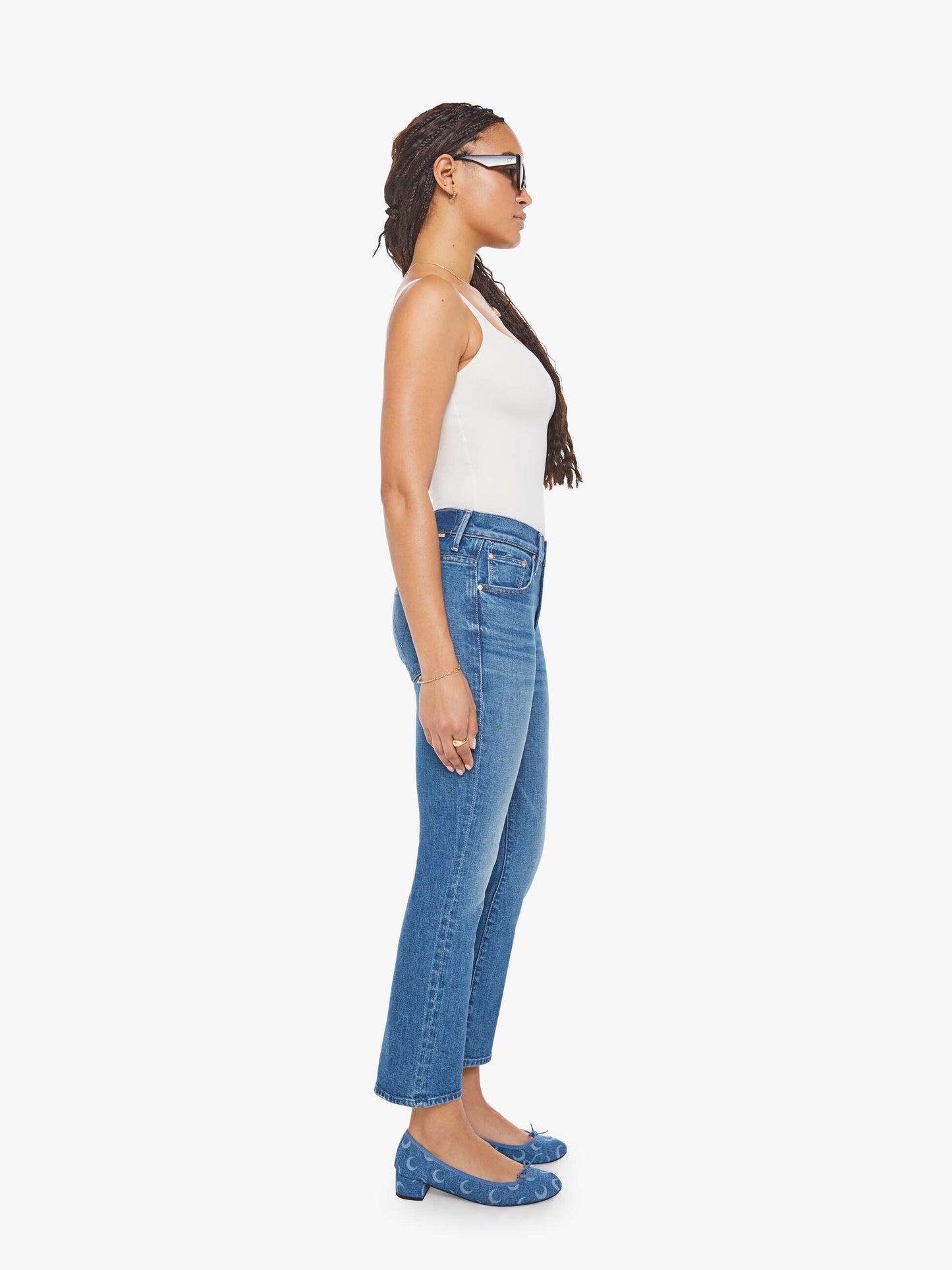 Mother Denim PETITES The Lil Insider Ankle Get Two Birds Stoned