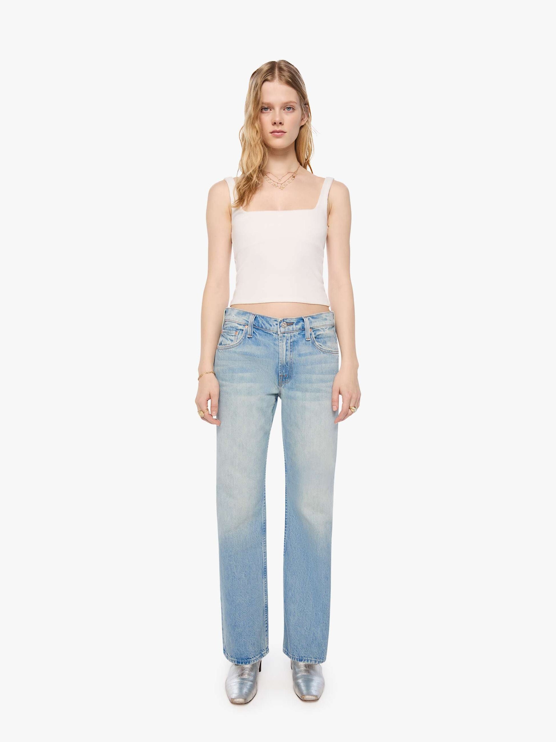Mother Denim PETITES The Lil Reifler Blue (Light-Pastel)