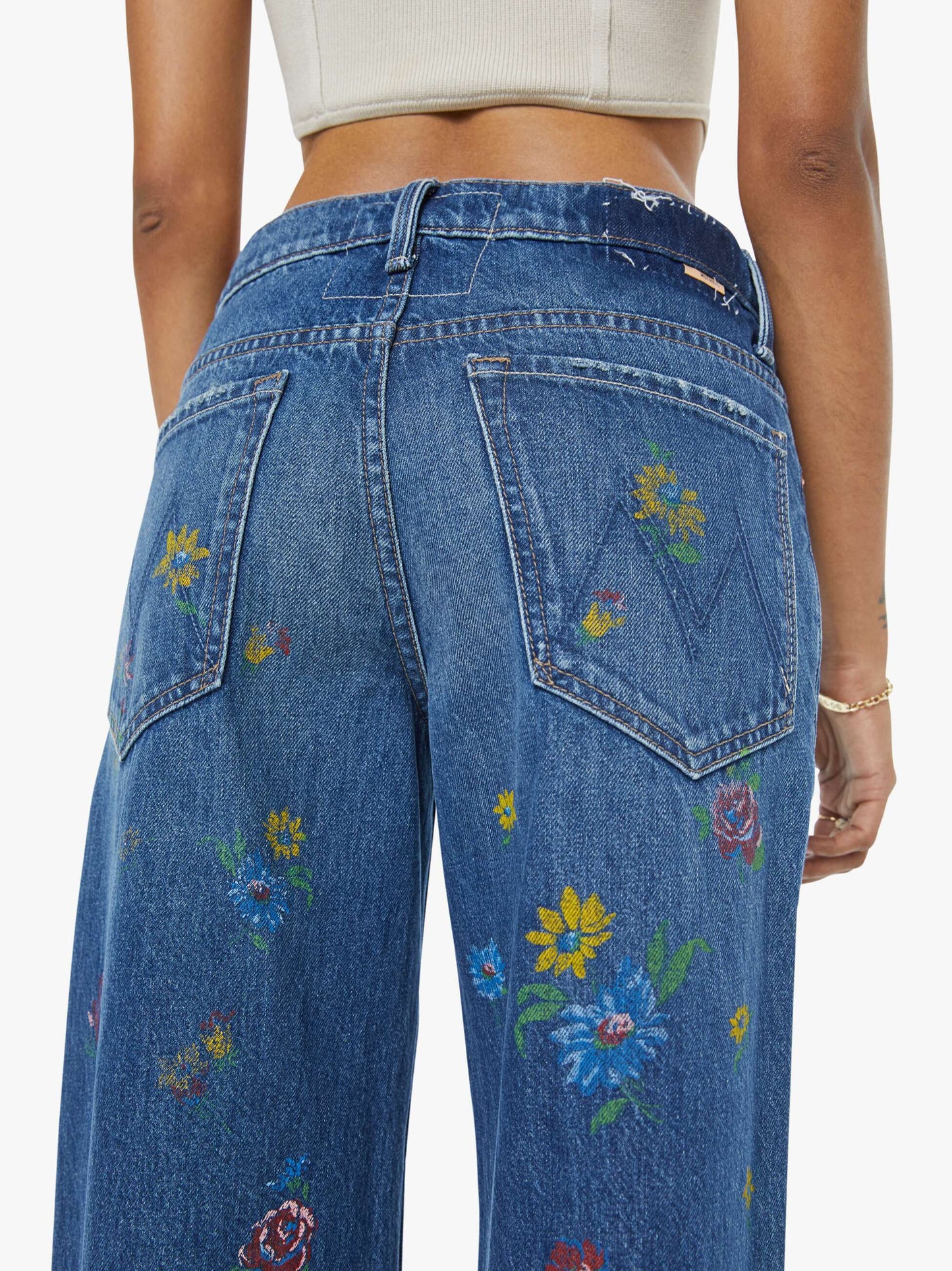 Mother Denim PETITES The Lil Rerun Zip Sneak Field Of Flowers