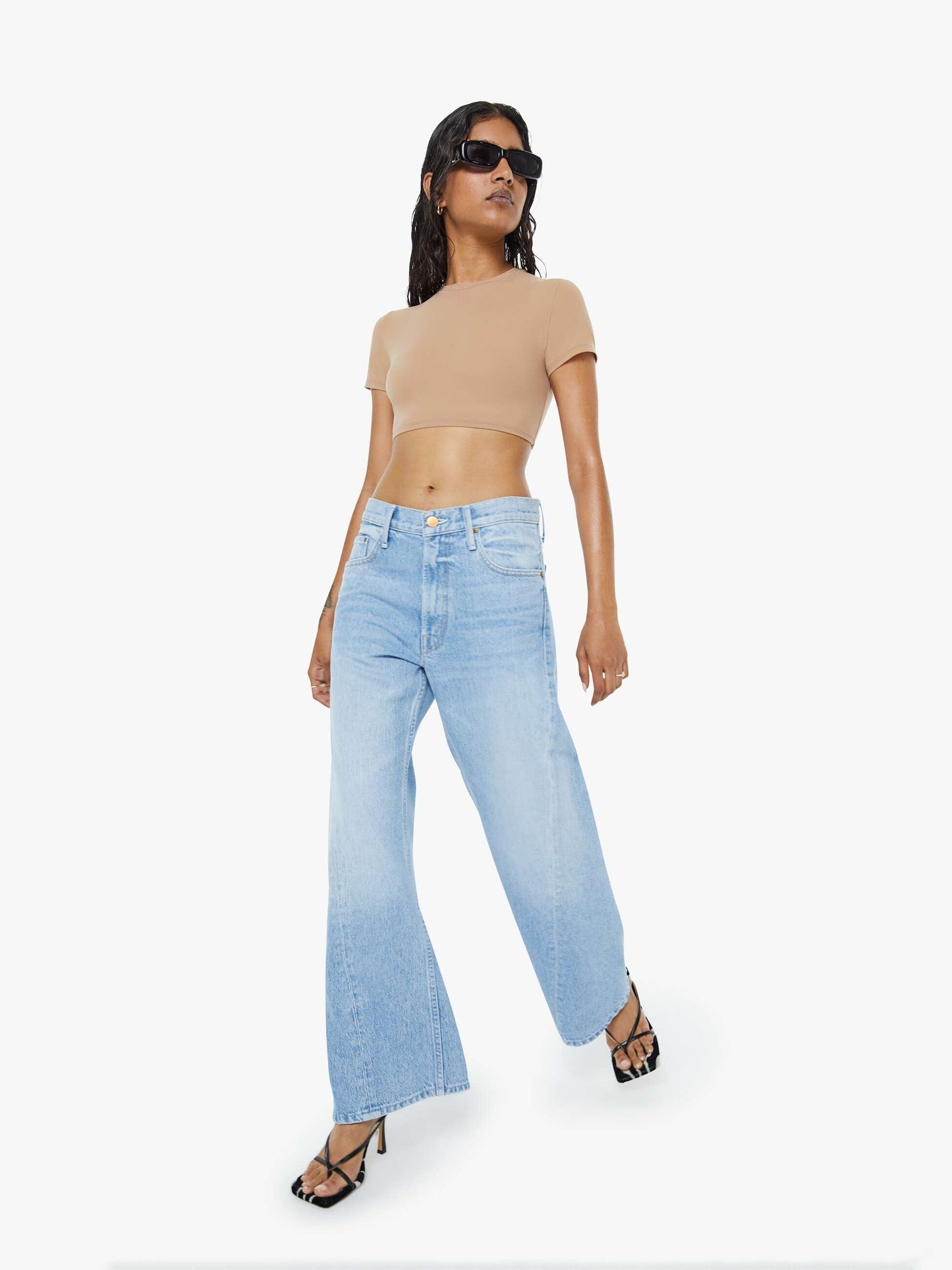 Mother Denim PETITES The Lil Lemon Twist Sneak Munchies