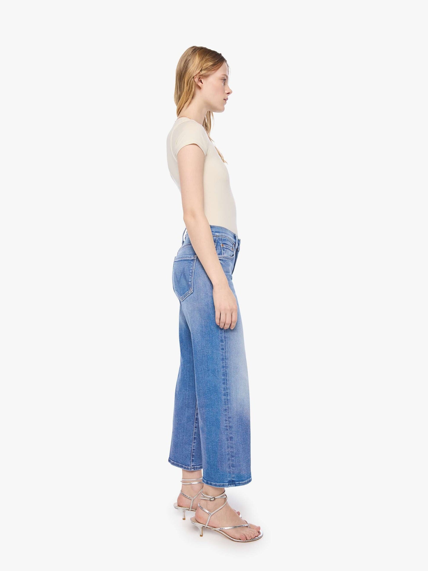 Mother Denim PETITES The Lil Mid Rise Rambler Zip Ankle Blue (Medium)