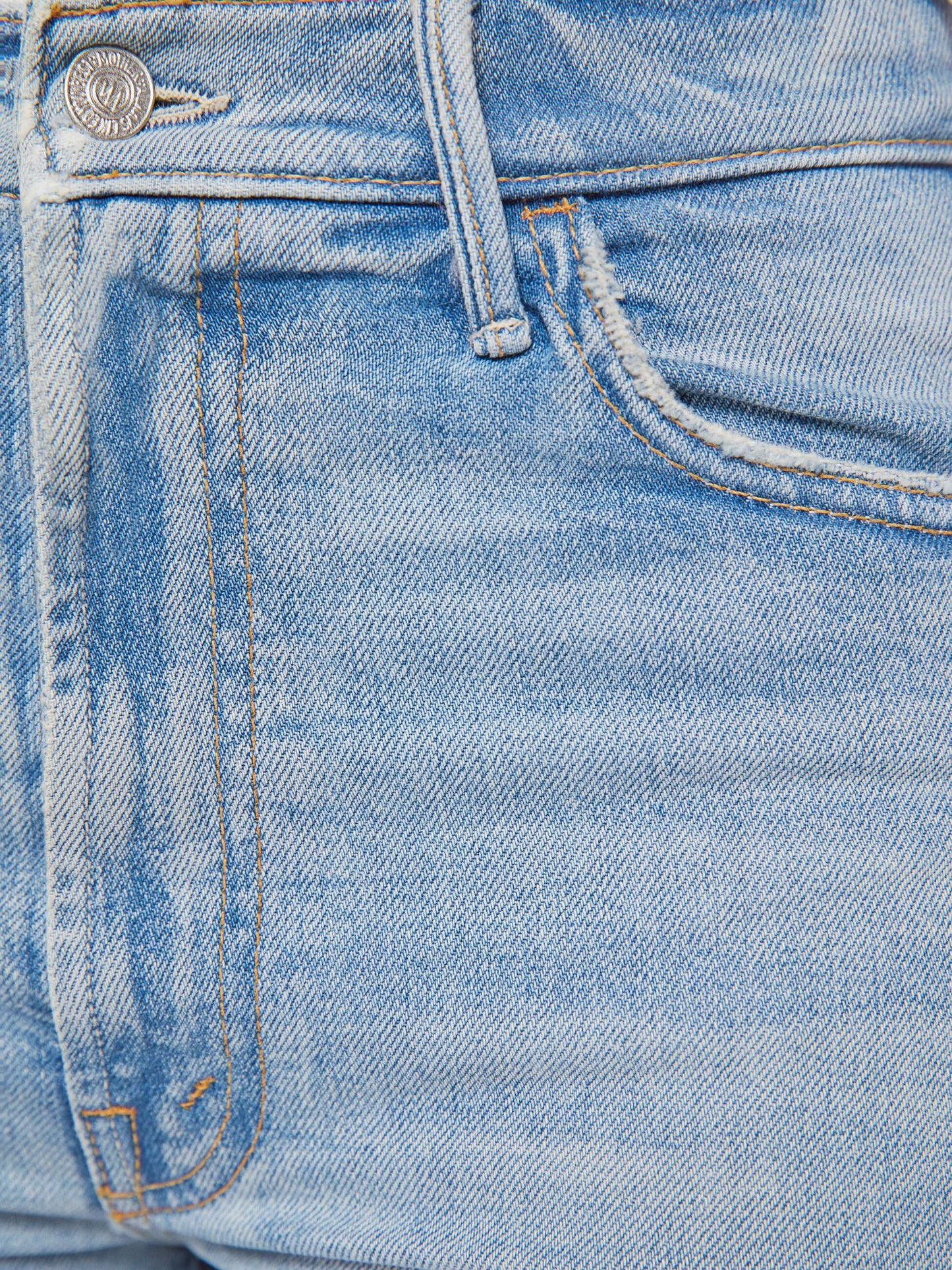Mother Denim PETITES The Lil Hustler Roller Sneak Blue (Medium)