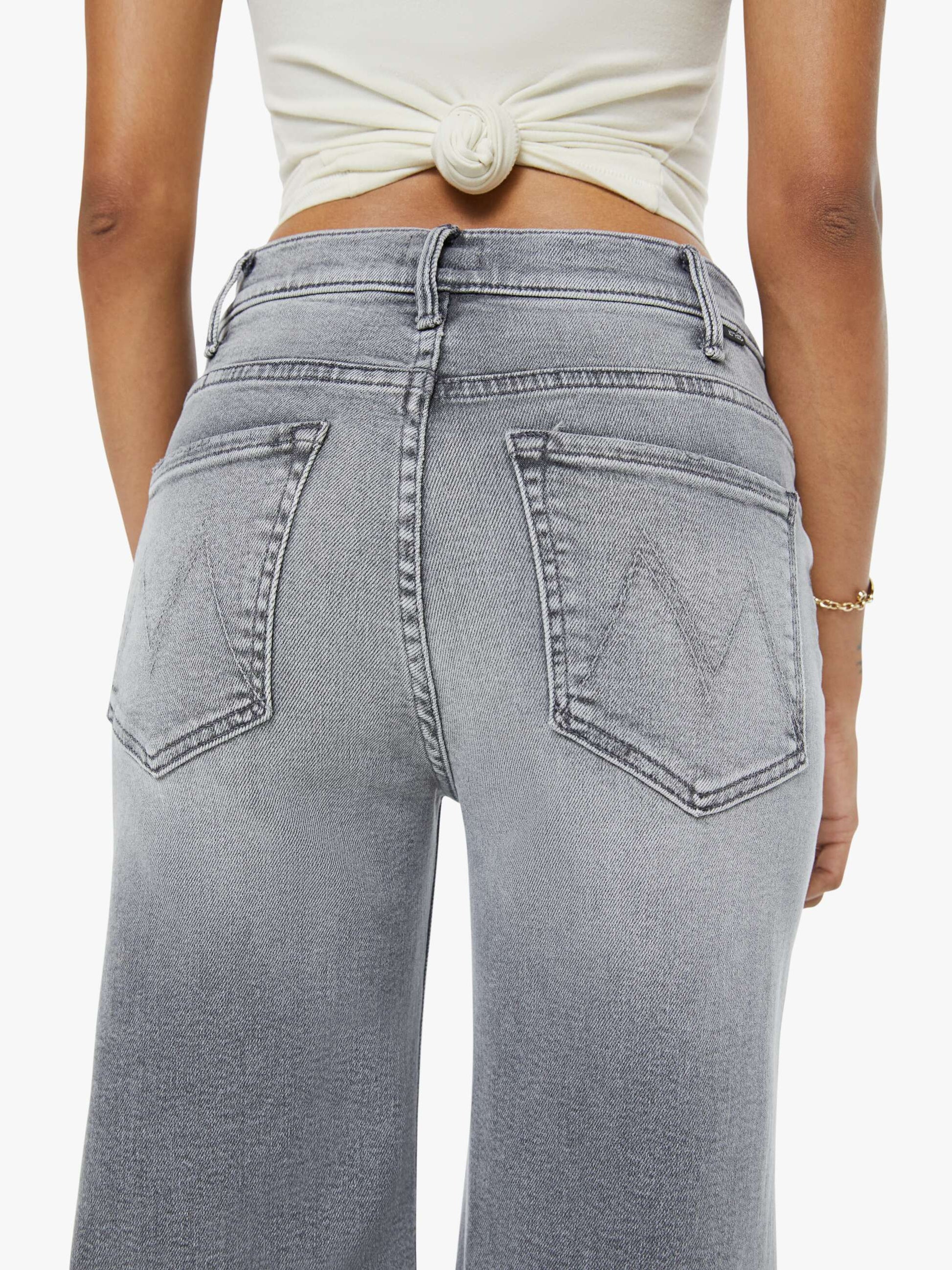 Mother Denim PETITES The Lil Hustler Roller Skimp Grey (Open)