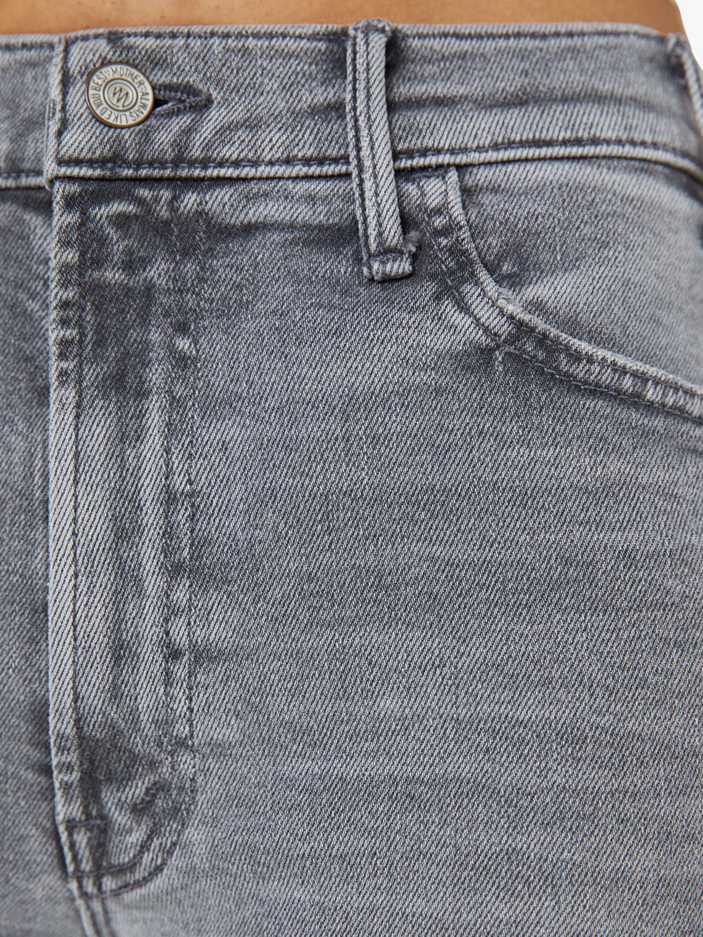 Mother Denim PETITES The Lil Hustler Roller Skimp Grey (Open)