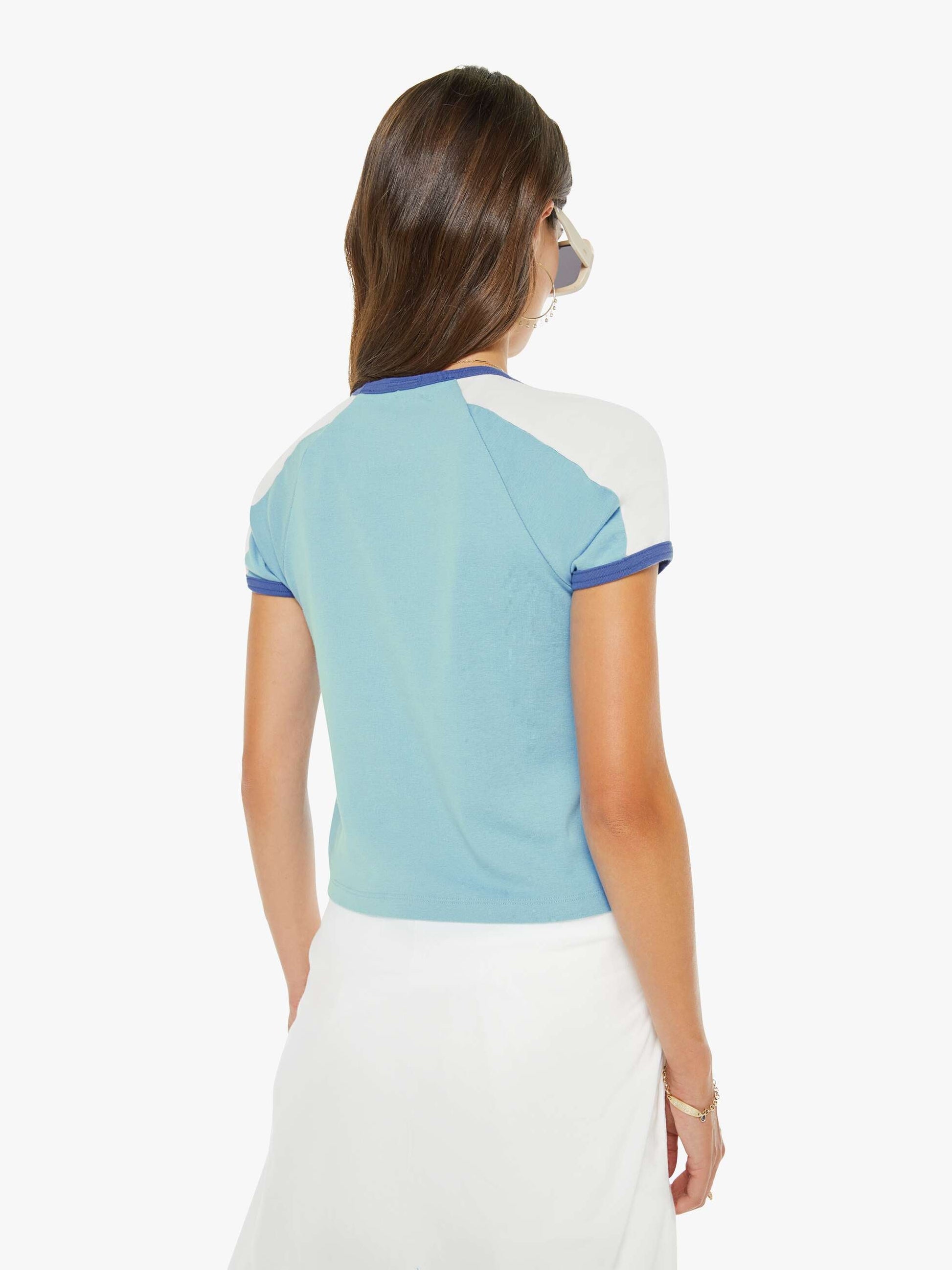 Mother Denim PETITES The Lil Mid Rise Headliner Sneak Cream Puffs