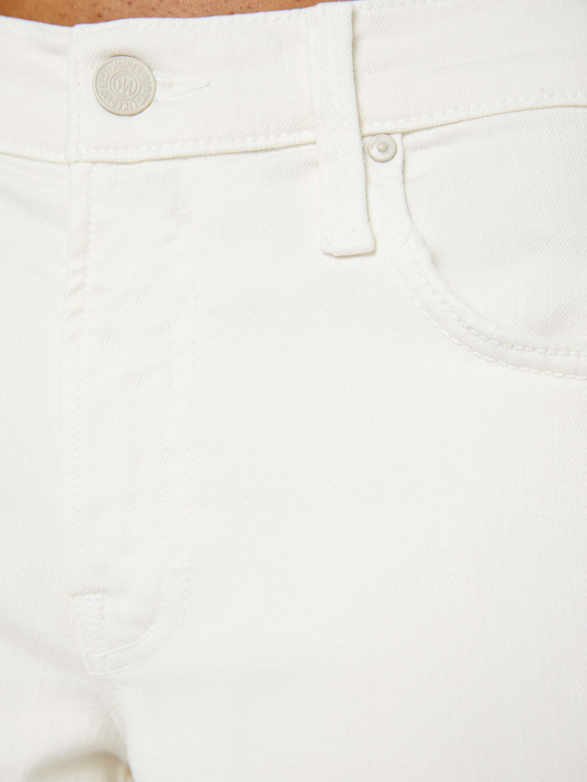 Mother Denim PETITES The Lil Mid Rise Headliner Sneak Cream Puffs