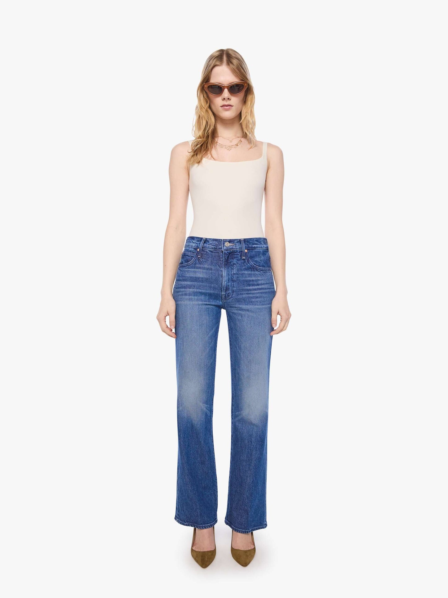 Mother Denim PETITES The Lil Kick It Blue (Navy)