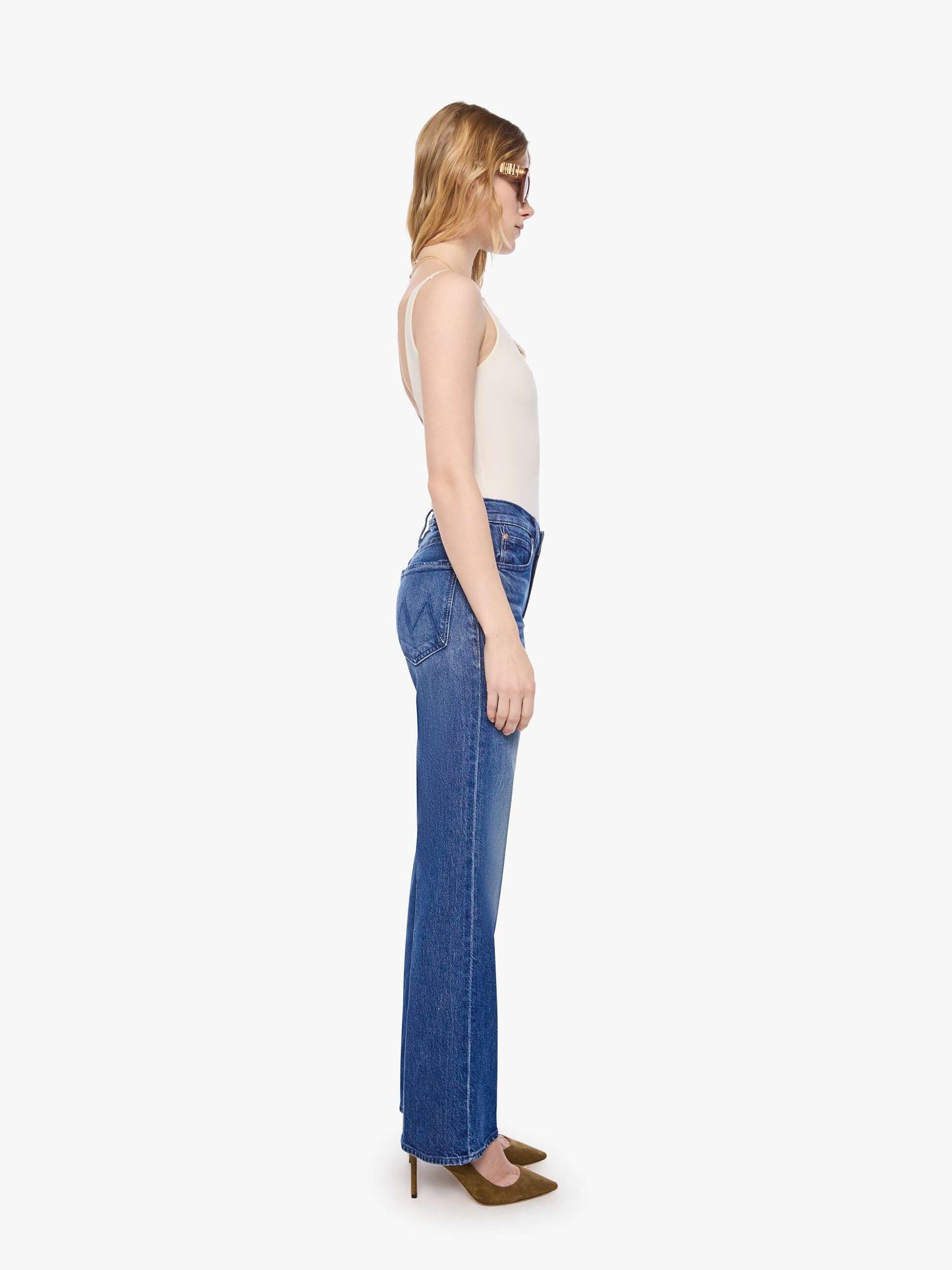 Mother Denim PETITES The Lil Kick It Blue (Navy)