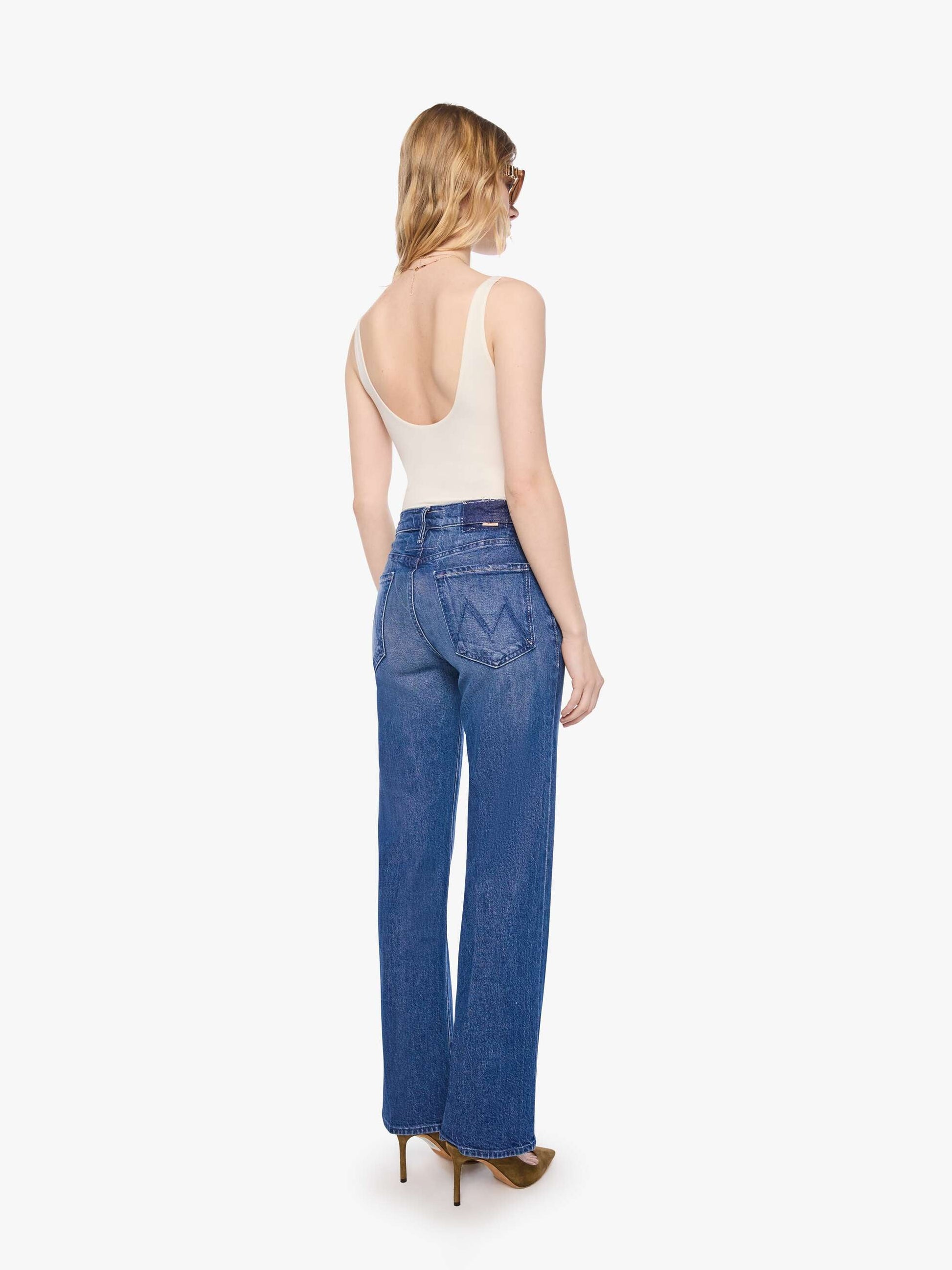 Mother Denim PETITES The Lil Kick It Blue (Navy)