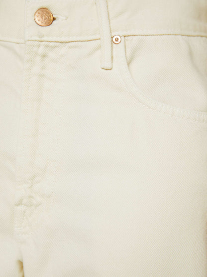 Mother Denim PETITES The Lil Lemon Twist Sneak Natural
