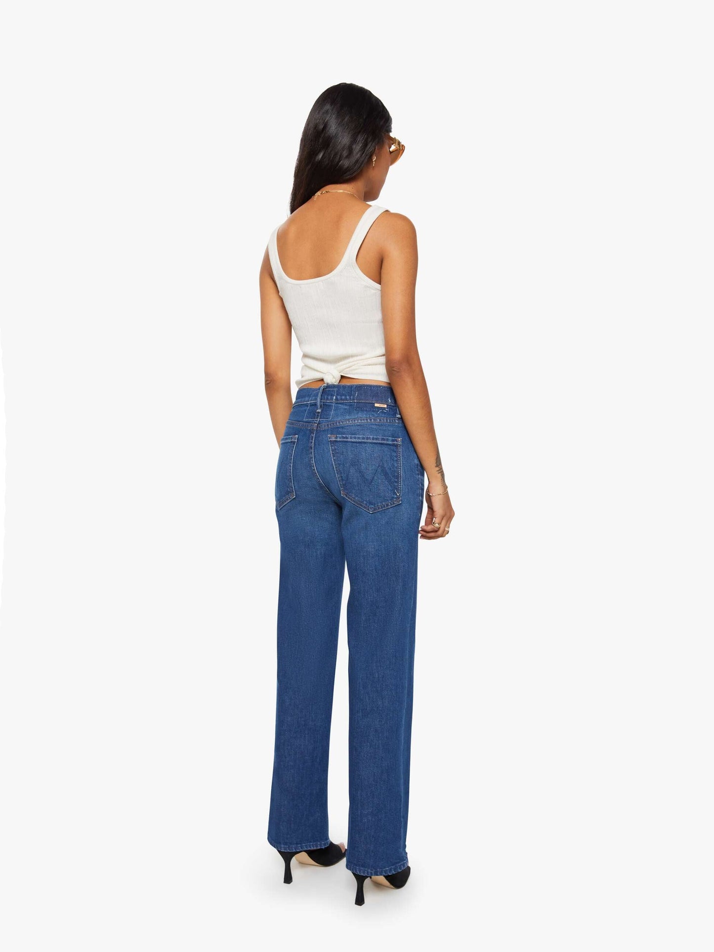Mother Denim PETITES The Lil Kick It Blue (Navy)