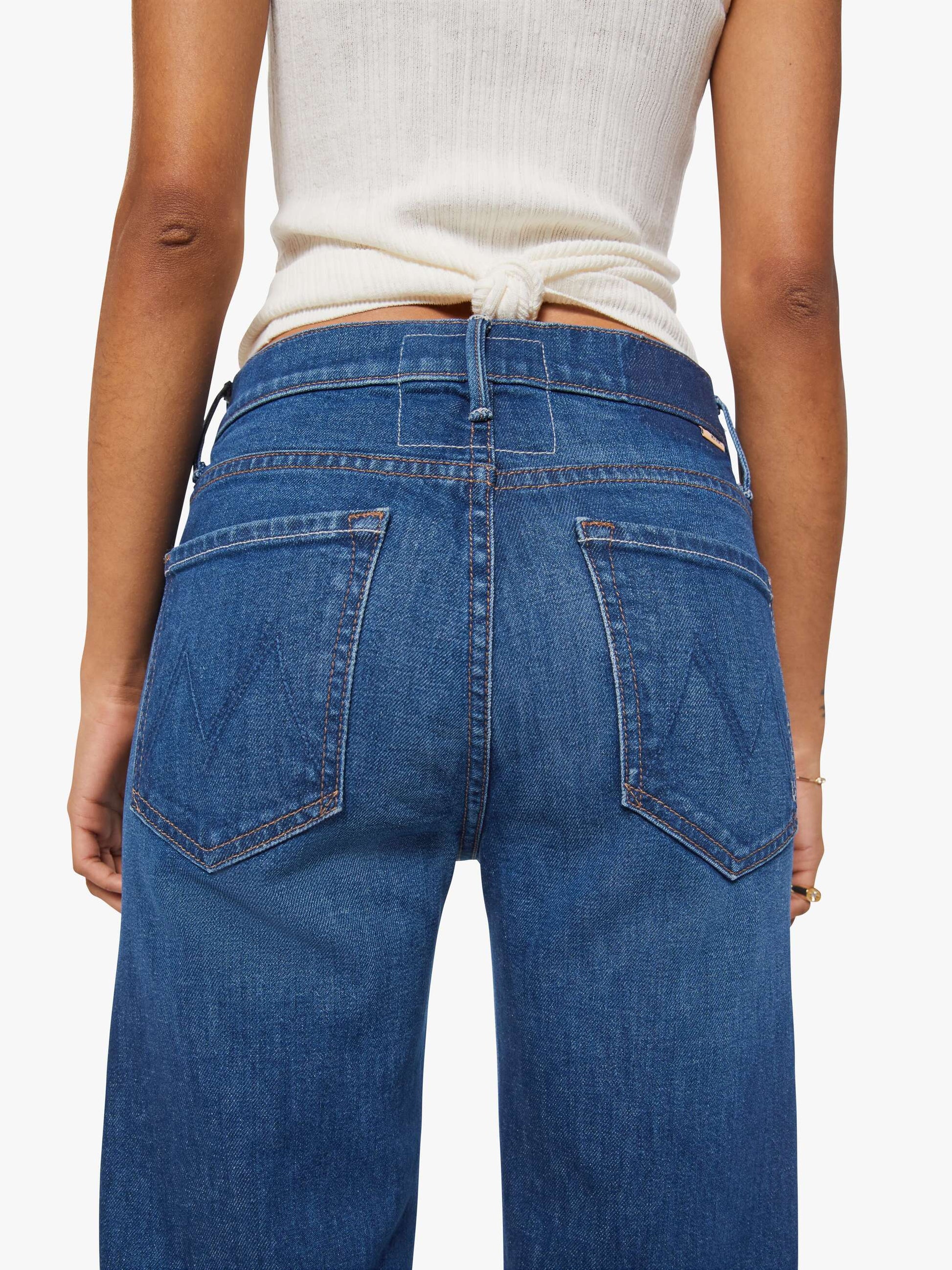 Mother Denim PETITES The Lil Kick It Blue (Navy)