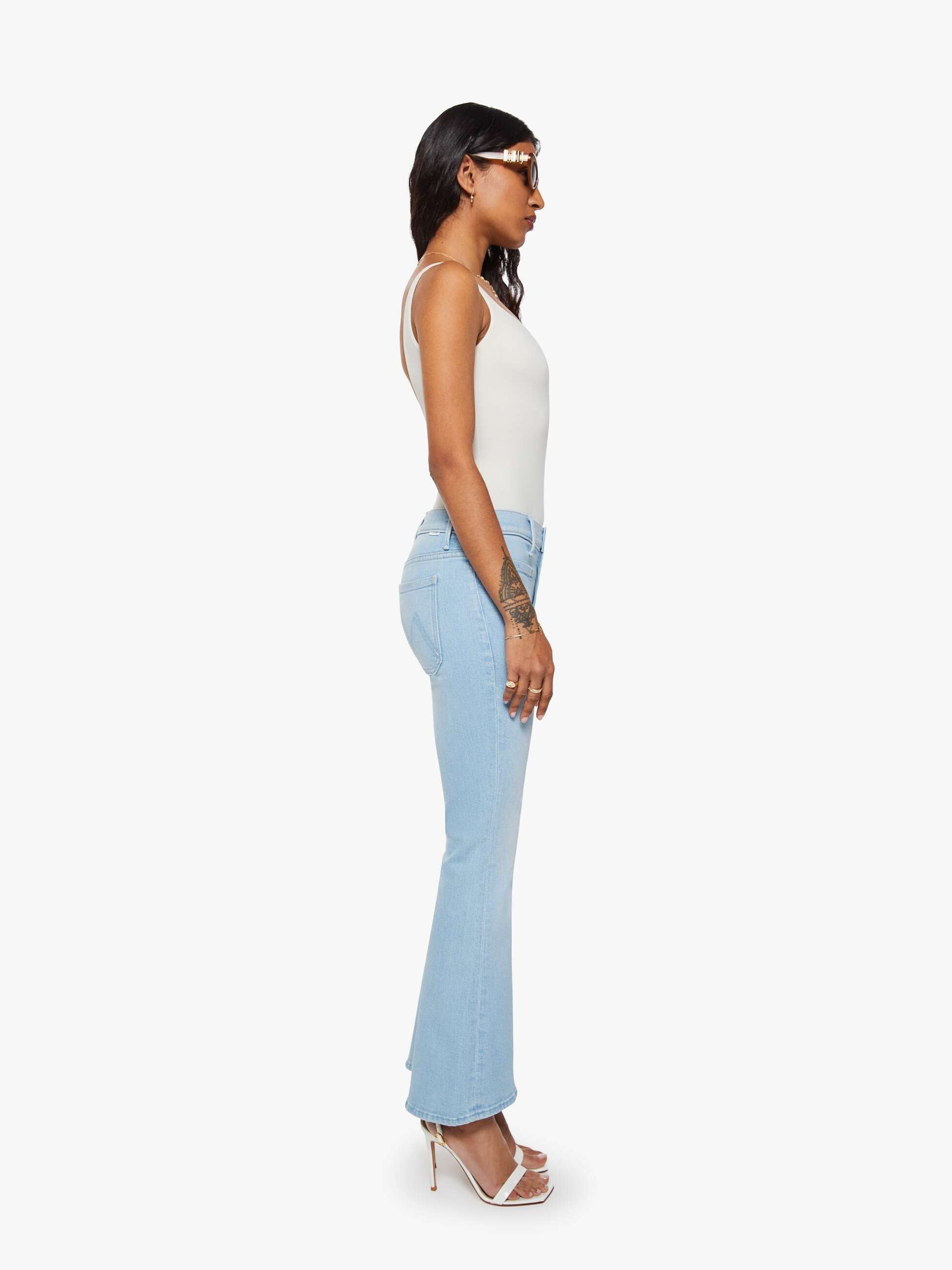Mother Denim PETITES The Lil Patch Pocket Weekender Sauced By Six